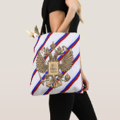 Russische stripvlag tote bag (Dichtbij)