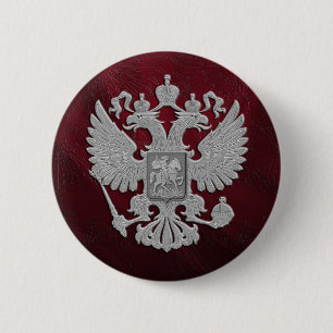 Russische symbool rode vlag ronde button 5,7 cm