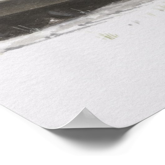 Russische T-34 legertank, zijdelings uitzicht. Poster (Hoek)