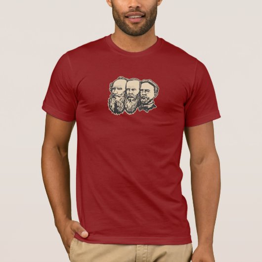 Russische trojka: Tolstoy, Dostoevsky, Chekhov T-shirt (Voorkant)