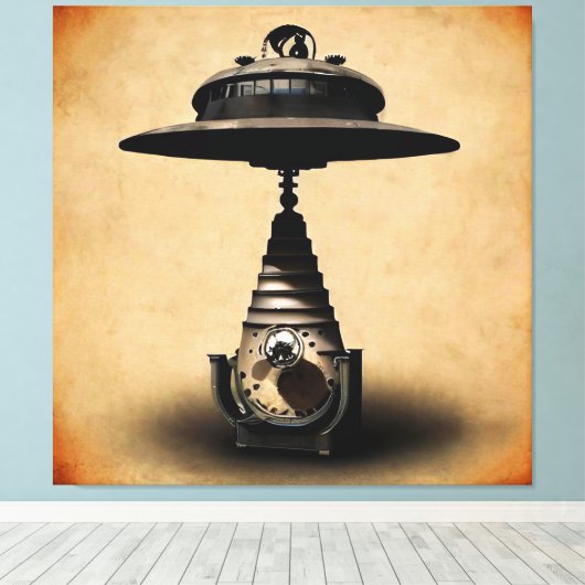 Russische UFO Canvas Afdruk (Insitu (Houten vloer))