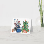 Russische vader Frost en Snegurochka Kerstmis Kaart (Voorkant)