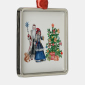 Russische vader Frost en Snegurochka Kerstmis Metalen Ornament (Rechts)