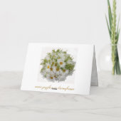 Russische verjaardagskaart met daisy bloemen kaart (Achterkant)