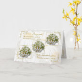 Russische verjaardagskaart met daisy bloemen kaart (Gele Bloem)