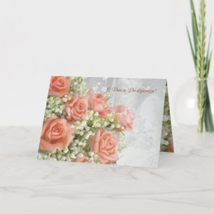 Russische verjaardagsKaart. Rozen, Kaart