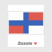 Russische vlag (1668-1693) sticker (Vel)