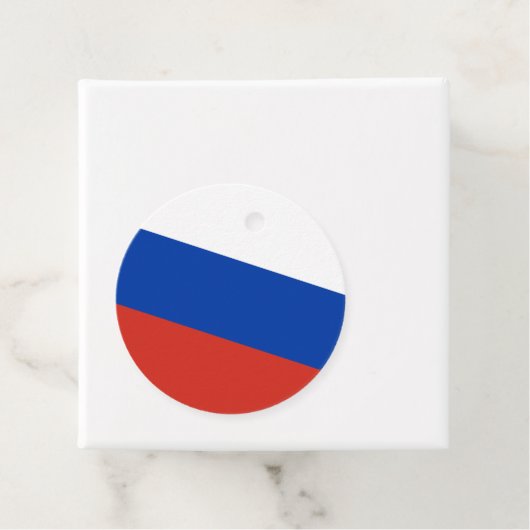 Russische vlag bedankjes labels (In situ)