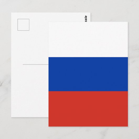 Russische vlag briefkaart (Voorkant / Achterkant)