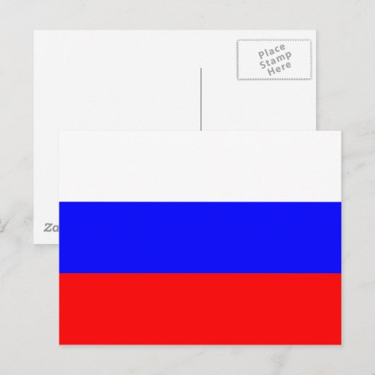 Russische vlag briefkaart (Voorkant / Achterkant)
