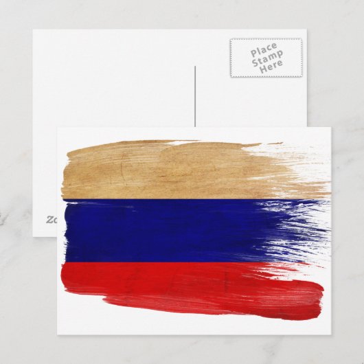 Russische vlag-Briefkaarten Briefkaart (Voorkant / Achterkant)