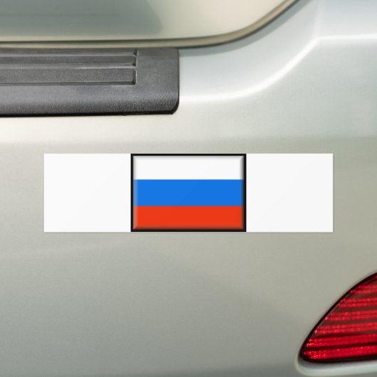 Russische vlag bumpersticker (Op auto)