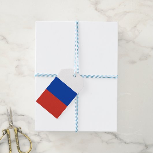 Russische vlag cadeaulabel (Met Touw)