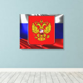 Russische vlag canvas afdruk (Insitu (Houten vloer))