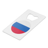 Russische vlag creditkaart flessenopener (Voorkant Gekanteld)