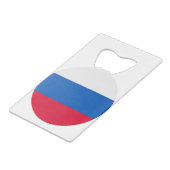 Russische vlag creditkaart flessenopener (Achterkant Gekanteld)