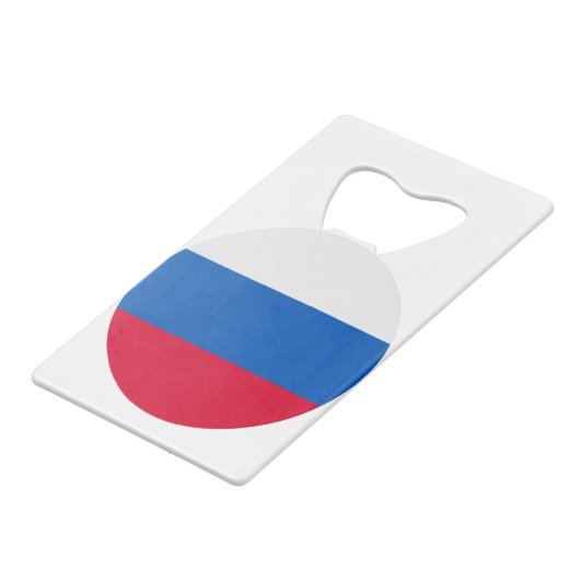 Russische vlag creditkaart flessenopener (Achterkant Gekanteld)
