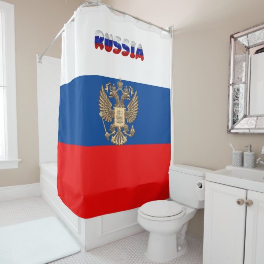 Russische vlag douchegordijn (In situ)