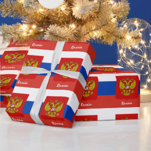 Russische vlag, Eagle en Russisch cadeautjes/sport Cadeaupapier