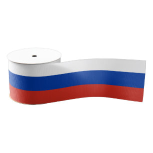 Russische vlag en Russisch reizen, vakantie/sport Grosgrain Lint