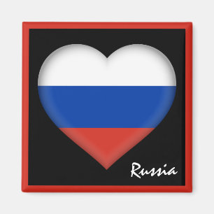 Russische vlag en Russische hartvakantie Rusland/s Magneet