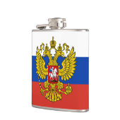 Russische vlag en Russische mode/sportfans Heupfles (Links)