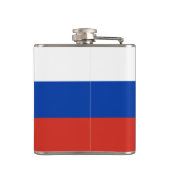 Russische vlag en Russische mode/sportfans Heupfles (Achterkant)