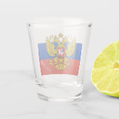 Russische vlag en Russische patriot/sport Shot Glas (Achterkant)