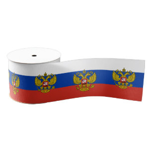 Russische vlag en Russische vakantie, reizen/sport Grosgrain Lint