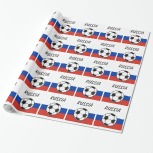 Russische vlag   Footballs schets Cadeaupapier