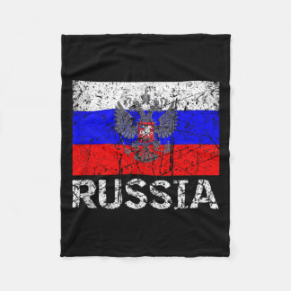 Russische Vlag Gedecoreerd Patriotische Mannen Vro Fleece Deken
