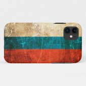  Russische vlag, gesmolten en versleten Case-Mate iPhone Case (Achterkant (horizontaal))