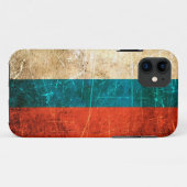 Russische vlag, gesmolten en versleten Case-Mate iPhone Case (Achterkant (horizontaal))