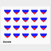 RUSSISCHE VLAG HART STICKER (Vel)
