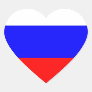 RUSSISCHE VLAG HART STICKER