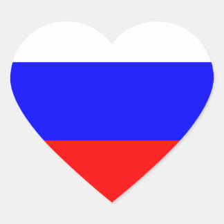 RUSSISCHE VLAG HART STICKER
