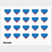Russische vlag hart sticker (Vel)