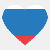 Russische vlag hart sticker (Voorkant)