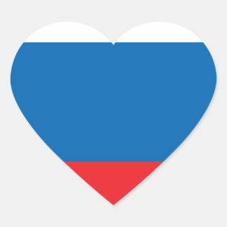 Russische vlag hart sticker