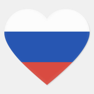 Russische vlag hart sticker