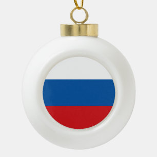 Russische vlag keramische bal ornament