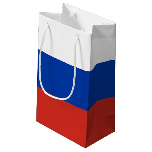 Russische vlag klein cadeauzakje (Achterkant Gekanteld)