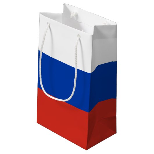 Russische vlag klein cadeauzakje (Achterkant Gekanteld)