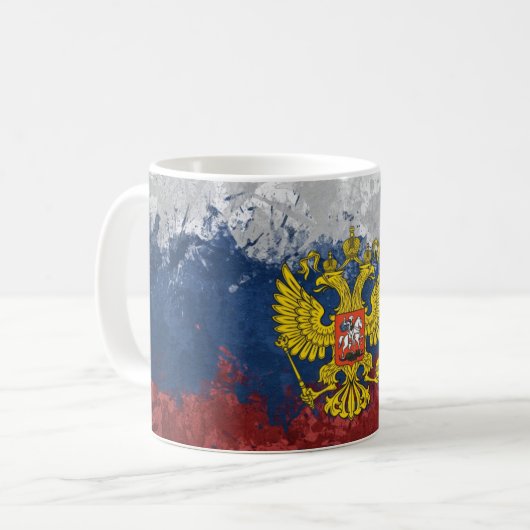 Russische vlag koffiemok (Voorkant links)