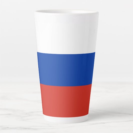 Russische vlag latte mok (Voorkant)