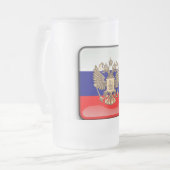 Russische vlag matglas bierpul (Voorkant links)