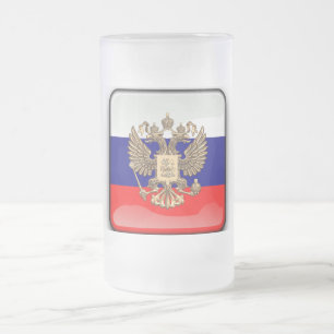 Russische vlag matglas bierpul