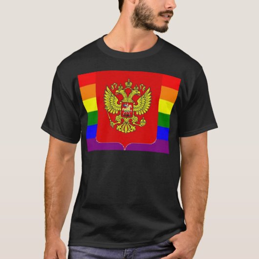 Russische vlag met de GGT Pride T-shirt (Voorkant)
