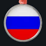 Russische vlag metalen ornament<br><div class="desc">Ik hou van hoe deze vlag eruit ziet. Bedankt om langs te stoppen! Voel u vrij dit aan te passen aan uw behoeften! Een prachtige dag!</div>