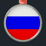 Russische vlag metalen ornament<br><div class="desc">Ik hou van hoe deze vlag eruit ziet. Bedankt om langs te stoppen! Voel u vrij dit aan te passen aan uw behoeften! Een prachtige dag!</div>